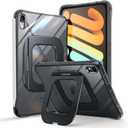 SUPCASE for iPad Mini 7 A17 Pro 2024 Case with Stand (Unicorn Beetle Prism), [Anti-Scratch] [Support Apple Pencil Charging] Slim Protective Clear Cover for iPad Mini 7th/6th Generation 8.3 Inch, Black