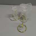 4 Pcs Crystal Wand Stand, 2.36" L X 2.36" W X 2.6" H In Mineral Display Stand, Small Iron Crystal Stands for Display (Gold, small)