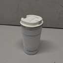Simply Good Coffee Insulated Travel Coffee Mug. White Coffee Tumbler with Spill-Proof Flip Lid 17 oz, Stainless Steel Coffee Mug. Thermos Cup, Keeps Cold and Hot for 4 hours