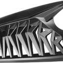 Front Grill Shark Grille Compatible with 2007-2018 Jeep Wrangler Rubicon Sahara Sport JK JKU, Matte Black