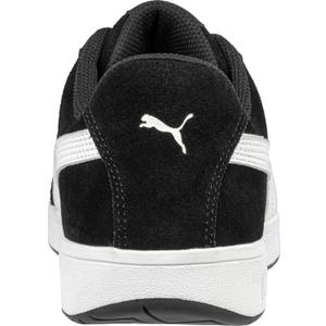 Puma Safety Iconic Suede Low Women's Safety Shoes, Composite Toe, Electrical Hazard Protection, Slip Resistant, Black/White, Size W7 (640015-07-200) (Black)
