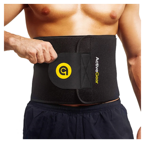 ActiveGear Premium Waist Trimmer & Trainer Belt for Men and Women - Sweat-Enhancing Slimming Wrap for Stomach, Adjustable Fit