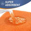 OLANLY Thick Memory Foam Small Bathroom Rugs 24x16, Extra Soft Absorbent Bath Rug, Quick Dry Bath Mats, Non-Slip, Machine Washable Carpet for Bathroom, Tub and Shower, Home Decor Accessories, Orange