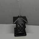 Nature's Way Outdoor Garden Dcor Hanging Wild Bird Seed Feeder, Metal Lantern Gazebo Feeder, Easy Fill, Rain Drainage, Black