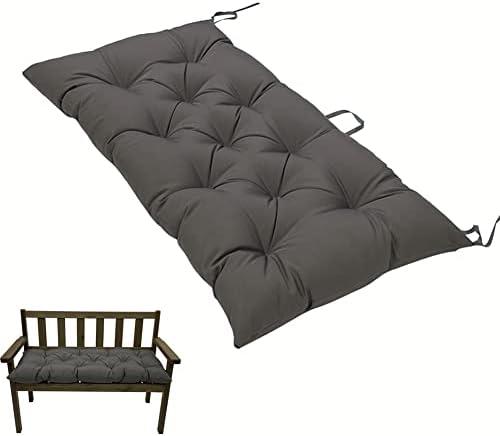 SEAHOME Indoor/Outdoor Bench Cushion,Waterproof Swing Seat Cushion,Outdoor Chair Cushion, for Lounger Garden Furniture Patio Loveseat (47.2'' x 19.7'', Dark Grey)
