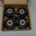 PU Caster Wheels 2.5" Durable Replacement Rollers for Laundry Carts, Hand Trucks & Cargo Elevators Smooth Rolling 4 Pack with 3/8" Axle Bearings