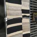 24x24 Pillow Covers Set of 2 -Oversized Blocked Woven Square Throw Pillow, Black/Beige