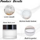 10Packs 10ml/0.33Oz Empty Frosted Glass Cosmetic Containers Refillable Sample Glass Jars with Leak Proof Black Lids Small Round Makeup Bottles for Lip Scrub Balm Lotions Sample Eye Creams DIY