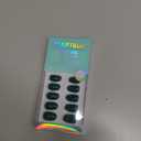 BTArtbox Press On Nails Short  Dark Green Press on Nails, Short Oval Fake Nails with Nail Glue, Natural Reusable Stick on Nails in 16 Sizes Soft Gel Nail Kit, Pine Needle