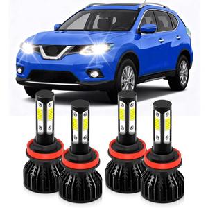 Light Bulb Custom Fit for Nissan Rogue 2015 2016 2017 2018 2019 2020 2021 2022 High Beam & Low Beam Combo 25000LM 6500K White 50000HRS lIFESPAN 4PCS