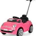 Best Ride On Cars Fiat 500 Push Car, Pink, Large
