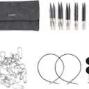 Knit Picks Options Wood Short Interchangeable Knitting Needle Set with Case and Stitch Markers (Clark Short)