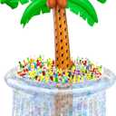 TURNMEON 72" Inflatable Palm Tree Cooler 200+ Drinks Super Large Capacity Pool Party Decoration Foldable Ice Bucket for Beach Luau Hawaiian Birthday Tropical Themed Summer Outdoor Party Supplies