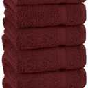 Chakir Turkish Linens | Hotel & Spa Quality 100% Cotton Premium Turkish Towels | Soft & Absorbent (6-Piece Hand Towels, Cranberry)