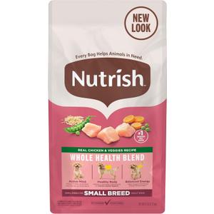 Nutrish Small Breed Real Chicken & Veggies Recipe Whole Health Blend Dry Dog Food, 6 lb. Bag, Packaging May Vary (Rachael Ray) (EXP 01/06/27)