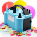Electric Balloon Pump with Tying Tool, Portable Dual Nozzle Inflator, Balloon Blower Machine, Air Pump for Party Decorations, 110V 600W, Lightweight Electric Device for Quick and Easy Inflation