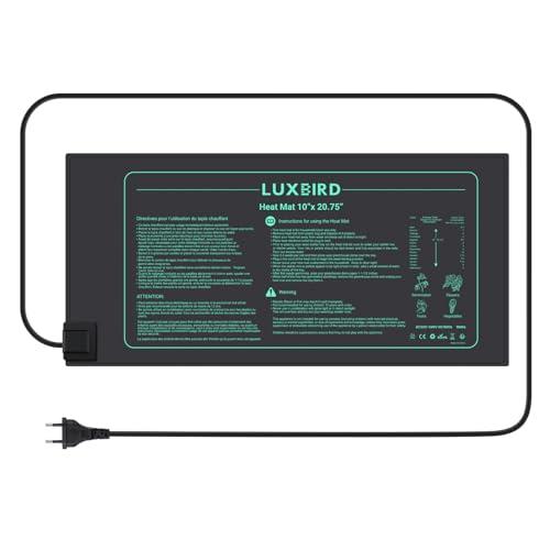 LUXBIRD Durable Waterproof Seedling Heating Mat 10”x 20.75” Warm Hydroponic Heating Pad for Indoor Plants Germination, IP67, MET Standard, LB-HM21W