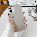 ZTOFERA Mirror Case for iPhone 12/iPhone 12 Pro, Mirror for Girls Women Makeup, Cute Glossy Hard Back+Clear Soft TPU Bumper Slim Fit Anti-Drop Shockproof Protective Case for iPhone 12/12 Pro