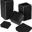 Utopia Bedding Bed Risers 2 Inch - Pack of 8 - Adjustable Furniture Risers 2 & 4 inch - Anti Slip Foam & Rubber Pad - Stackable Bed Lifts Risers Heavy Duty for Sofa, Bed, Table, Couch & Chair (Black)