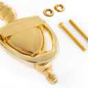 Everbilt 6-5/16 Inches Bright Brass Door Knocker - Steel Construction with a Decorative Finish - Heavy Duty Front Door Hardware with Screws