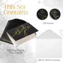 Gueevin Black 200 Pcs Thank You Cards with Envelopes Bulk, 5.2 x 3.7 inches