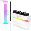 EZDIY-FAB ATX 24-pin 90 Degree Power Connector Adapter 5V 3 Pin ARGB Rainbow Female to Male Power Adapter for Computer Motherboard ATX Power Supply- White-1 Pack