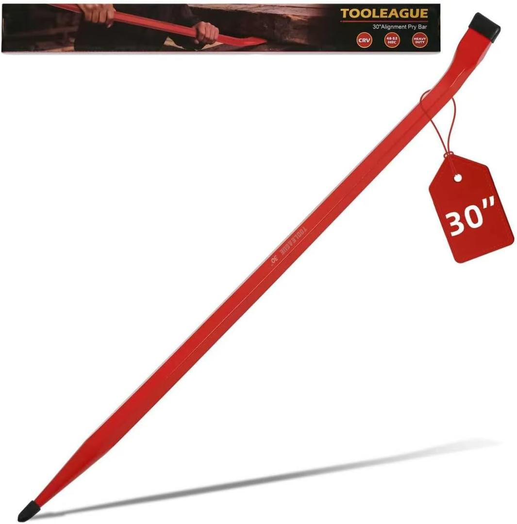 TOOLEAGUE 30-Inch Heavy Duty Alignment Pry Bar, Connecting Bar, 30"（1pc）