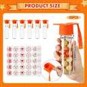 Teenyyou 25 Pcs Graduation Candy Tubes 2026 Graduation Party Favors Candy Boxes Plastic Grad Cap Jars Container with Tassels and Stickers for DIY Grad Table Party Favors (Orange)