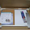 White Board Cork Board Combo, 2418 inch for Office, Home, School, Vision Board, Pin Bulletin, Markers, Eraser, Magnets, Pins (Horizontal)