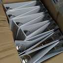 COMIX Sturdy 3 Ring Binder 0.5 inch with Clear View Cover, 1/2" Round Ring View Binder, PVC-Free, 2.4mm-Thick, 100 Sheets Capacity of US Letter Size Paper, Office  School Supplies, Pack of 12 (White)