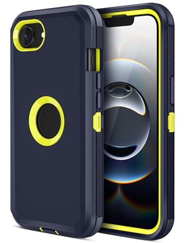 Jiunai for iPhone 16e Case, for iPhone 17e Case Heavy Duty Shockproof Rugged Screenless, Dual Layer Dust Proof Protective, Cell Phone Cover for iPhone 16 e / 17 e 6.1'' Men Women Teen Blue