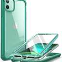 i-Blason Ares Case for iPhone 11 6.1 inch (2019 Release), Dual Layer Rugged Clear Bumper Case with Built-in Screen Protector (Mint Green)