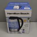 Hamilton Beach 1.7L Electric Kettle, Water Boiler & Heater, LED Indicator, Built-In Mesh Filter, Auto-Shutoff & Boil-Dry Protection, Cordless Serving, Clear Glass (40864)