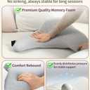 Nursing Pillow - with 2 Removable Cotton Cover and Removable Support Backrest, Firm Springy Memory Foam - Adjustable Waist Strap Large Breastfeeding Pillow, Ergonomic Support, Easier Breastfeeding