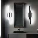 PRESDE 24 Inch LED Vanity Light Bar, Modern Black Bathroom Light Fixtures Over Mirror Dimmable
