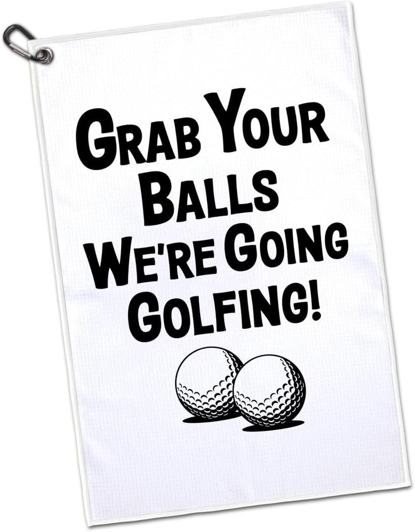 We're Going Golfing Microfiber Printed Towel, Funny Golf Towel Gifts for Men Dad Grandpa Brother Friend Golfer, Golf Bag Accessory Golfer Gifts for Men Son Uncle Dad Husband Boyfriend