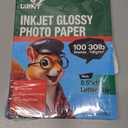 Uinkit 100 sheets 115gsm Photo Paper 30lb Very Thin Flyer Photo Paper Glossy 8.5x11 Single Side Inkjet Paper DIY Chip Bag Glossy Photos Brochure Paper Picture for Inkjet Printer with Dye Ink