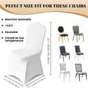 100 Pack Chair Covers for Dining Chairs, Polyester Spandex Chair Cover Stretch Slipcovers for Banquet, Wedding, Party, Dining, Holidays, White