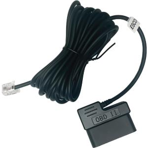 Escort Radar Detector Power Cord, OBDII to RJ11 Cable Radar Detectors: MAX 360, MAX 360c, IX, IXc, 9500 IX, MAX II, MAX 3, MAX 4, MAX 360c MKII, MAX 360 MKII, MAXcam 360c, and Redline 360c