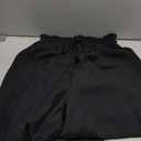 Women's Casual Pants Wide Leg High Waist Adjustable Knot Loose Vacation Trousers (Black), Size Large