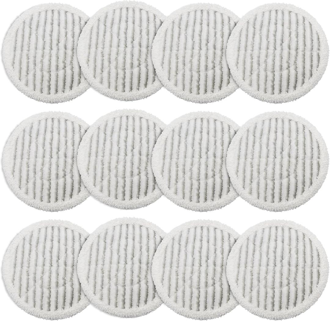 12 Pack S8201 Replacement Steam Mop Pads for Shark S7001 S8001 S7201 S7000AMZ S7000 S7005 S7020 S7001C S7000C Steam Mop, Steam & Scrub All-in-One Scrubbing Mop Pads, for Model XKITP7000