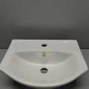 Renovators Supply Small ADA Wall Mount Bathroom Sink, Brass, 17 3/4 in.
Floating wall hung sink combo. Faucet, drain, overflow, towel bar included. Grade A vitreous china. Powder room.