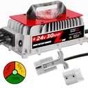 Voolex 24V 30A Forklift Charger Smart Trickle Charger 1000W Battery Maintainer, Automatic Compatible with Lead-Acid/AGM/Gel Batteries, for Pallet Jack/Scissor Lift/Floor Machine