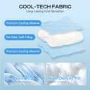 Luciphia Premium Cooling Dog Blanket Washable Q-MAX>0.5 Small Medium Large Pet Mat Puppy Cat Self-Cooling Soft Breathable Calming Throw for Sofa Crate Bed (Light Blue,40x60 inches)