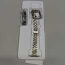 Slim Watch Band Compatible with Apple Watch Metal Stainless Steel Watchband Suitable for iWatch 1Series, Size: 38mm 40mm 41mm, Women Luxury Strap (Silver and Gold)