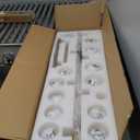 12 Lights Modern Gold Chandelier, L43.3 Linear Frosted Glass Globe Pendant Light, Mid Century Hanging Lighting Fixture for Kitchen Island, Dining Room, Living Room