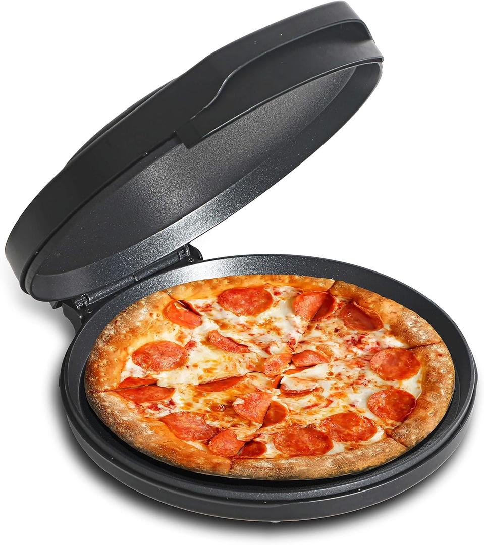 Commercial Chef Pizza Maker with Variable Temperature, 12-inch, Black
