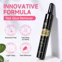 UNA GELLA Quick Removal Gel Nail Glue Remover for Press On Nails: 12ml*2pcs Acrylic Nails Semi Solid Nail Glue Acetone-Free, Not for Gel Polish Base Coat Soak Off Remover Kit Drip Use
