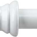 Decorative Curtain Rods for Windows 28 to 48 inch - 1 Inch Heavy Duty Curtain Rods Set,Adjustable Drapery Rods with Bracket for Curtains & Drapes - White