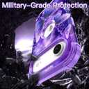 LONTECT for iPhone Air Case Glow in The Dark Three Layer Heavy Duty Shockproof Hard PC+Soft Silicone Rugged Full Body Protective Case for Women Girls,Royal Light